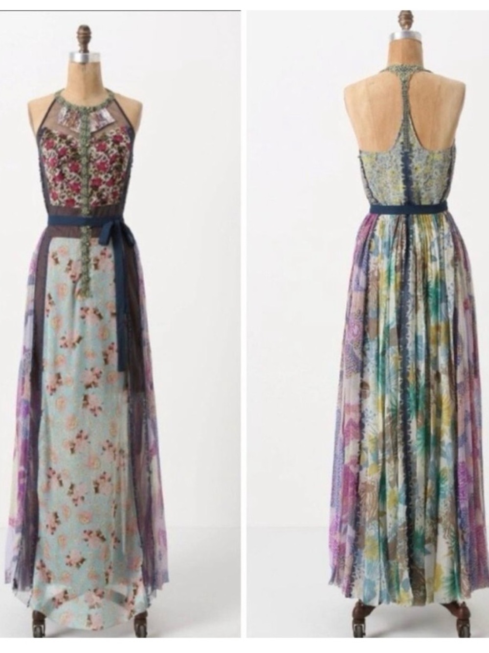 Anthropologie Byron Lars Wilderflora Patchwork Maxi Dress 6 - Picture 2 of 12